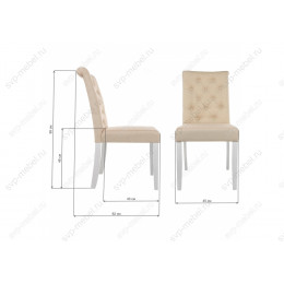 Стул деревянный Amelia white / fabric cream