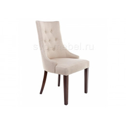 Стул деревянный Elegance dark walnut / fabric cream