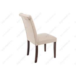 Стул деревянный Amelia dark walnut / fabric cream
